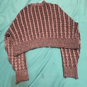 Fashion Nova Ribbed Knit Sweater - Brown